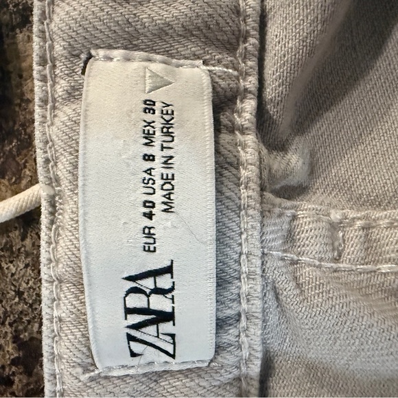 ZARA High Rise Wide Leg Jeans – Size 8 (USA) / 40 (EUR) – Gray Washed Denim - Picture 6 of 7